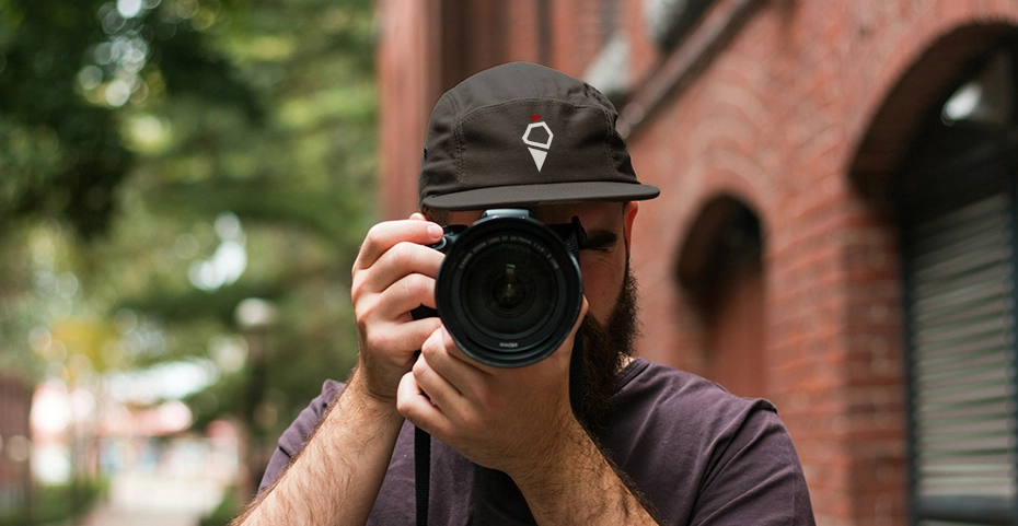 Black cap with the Icecone Media Logo Mark