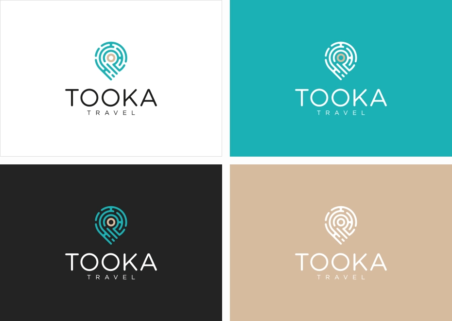 Color variants of the Tooka Travel Logo